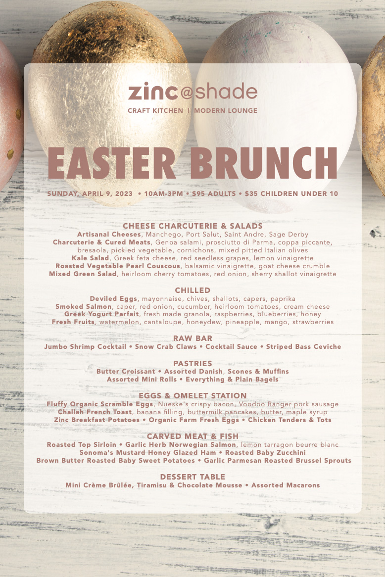 Easter Brunch menu