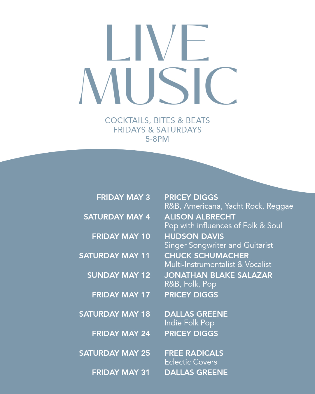 Live Music promotional poster