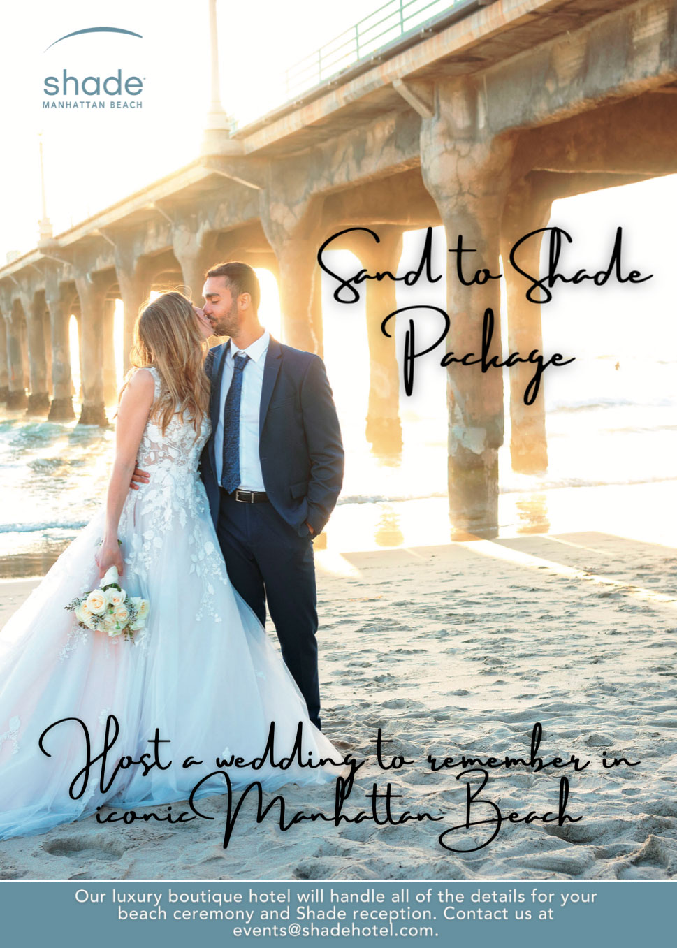 Sand to Shade Weddings promotional poster